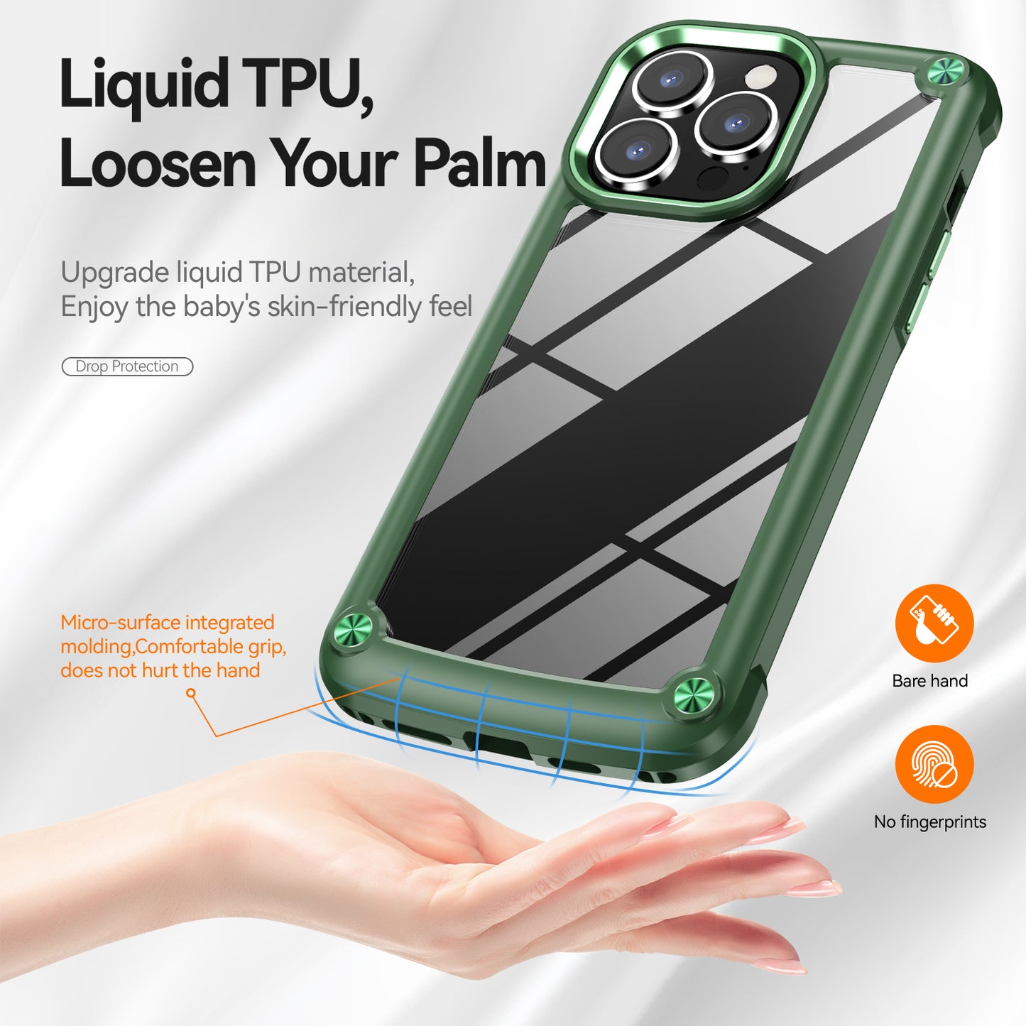 Goldwing Camera Protection Clear iPhone 14 Pro Max Case