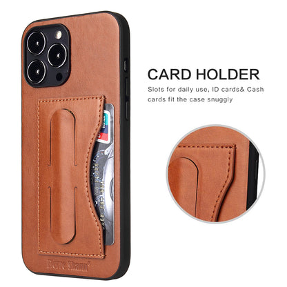 Contracted Card Holder iPhone 14 Plus Case Beveled Stand