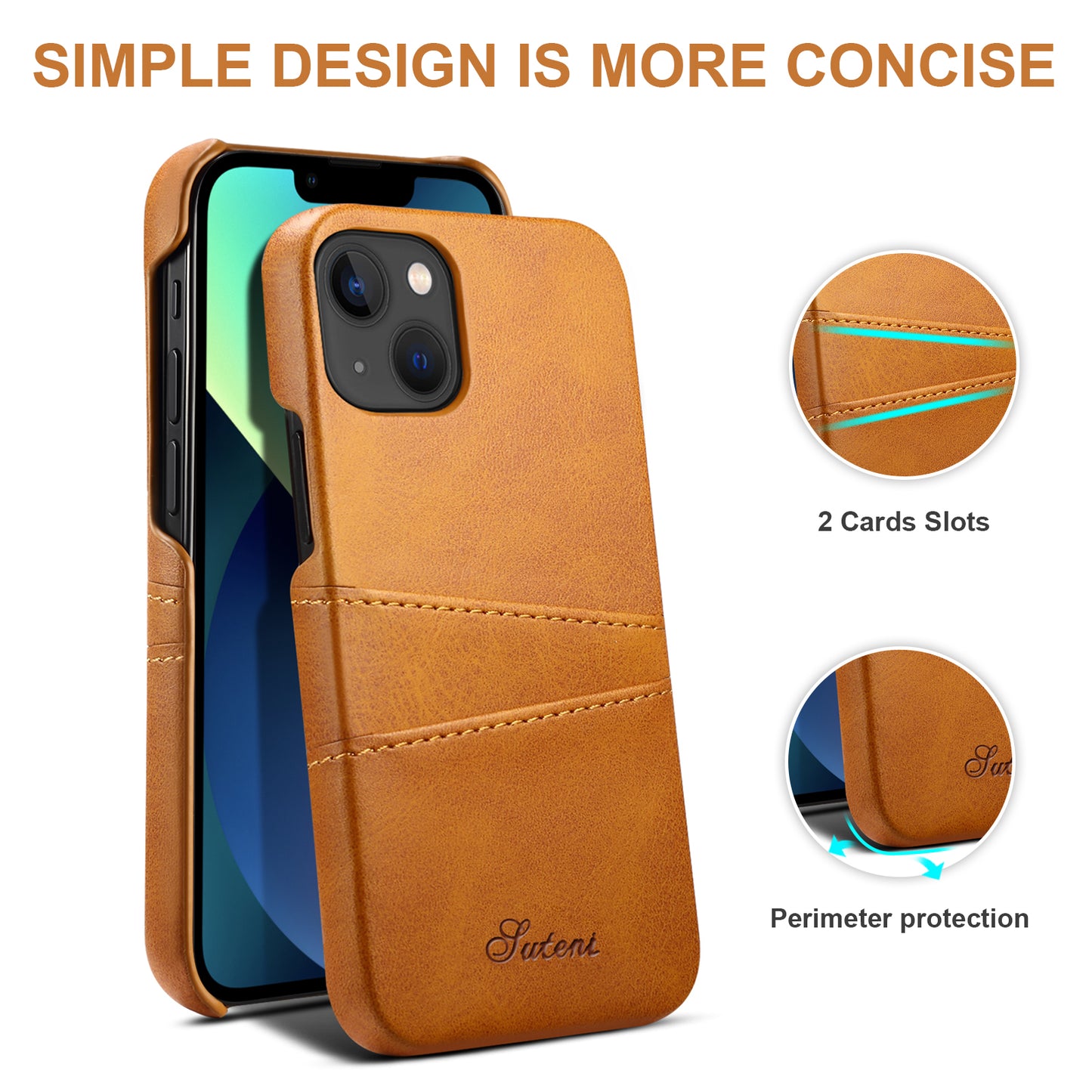 Clamshell Card Holder iPhone 14 Case Swipe RFID