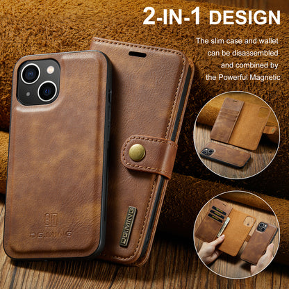 Wallet Detachable 2 In 1 Buckle iPhone 14 Case Magnetic