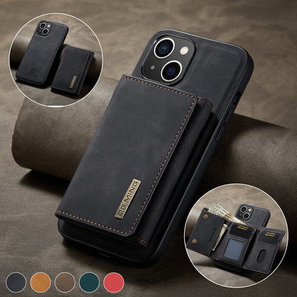 Retro Detachable Fold Wallet iPhone 14 Case Magnetic Clip