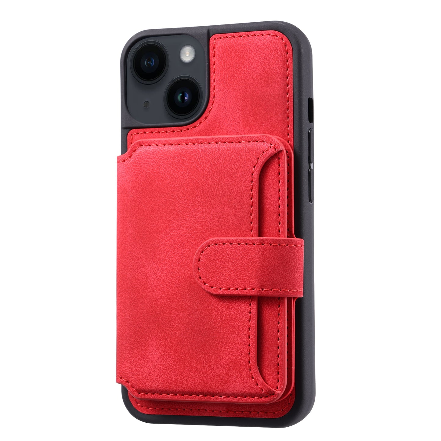 Fantasy Card Slots Buckle iPhone 14 Plus Case Leather Anti-theft