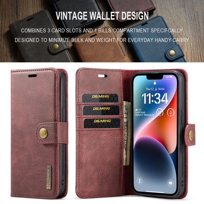 Wallet Detachable 2 In 1 Buckle iPhone 14 Plus Case Magnetic