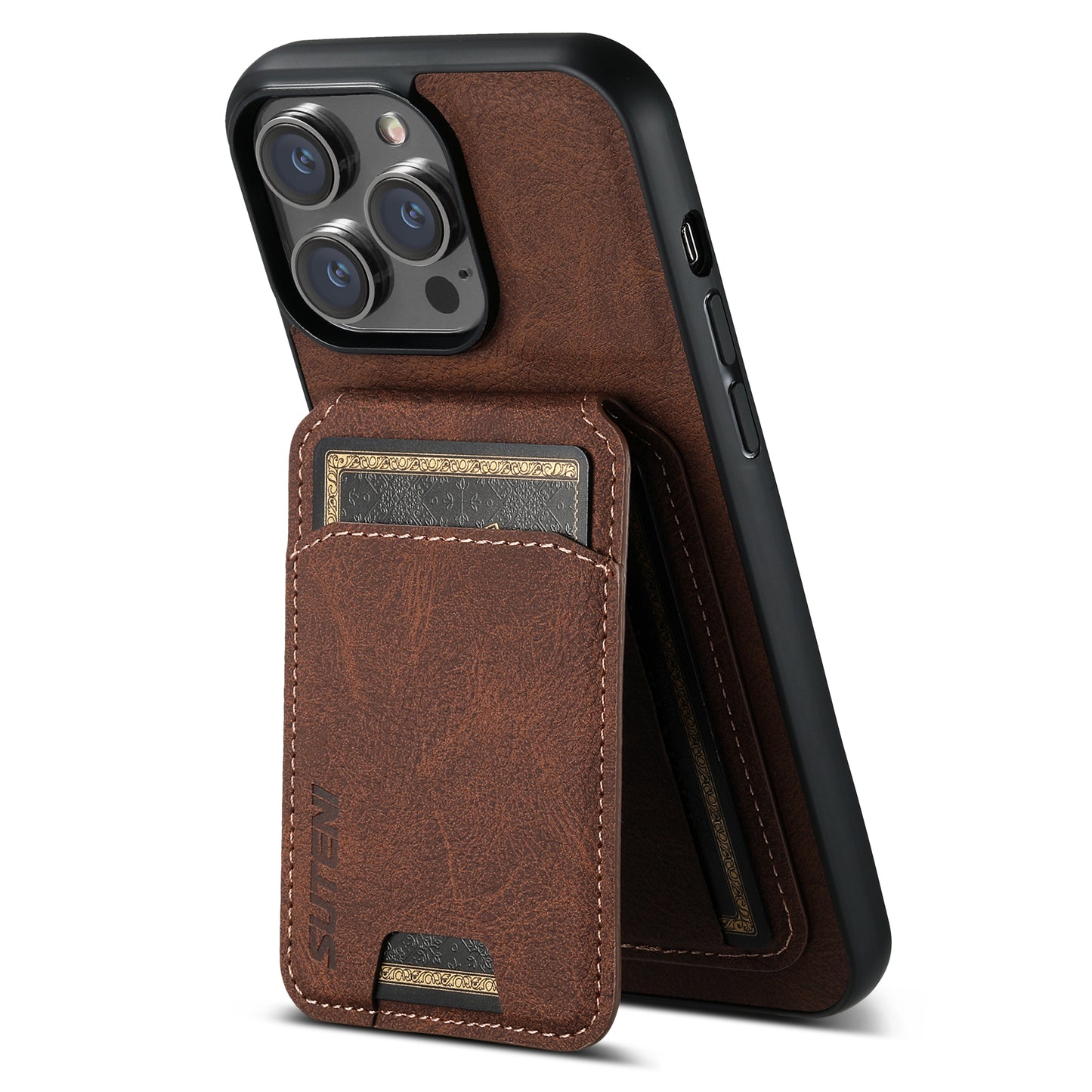 Litchi Leather Card Bag iPhone 11 Pro Case Magnetic