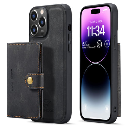 Magnetic Detachable Card Holder iPhone 13 Pro Case Leather Flip