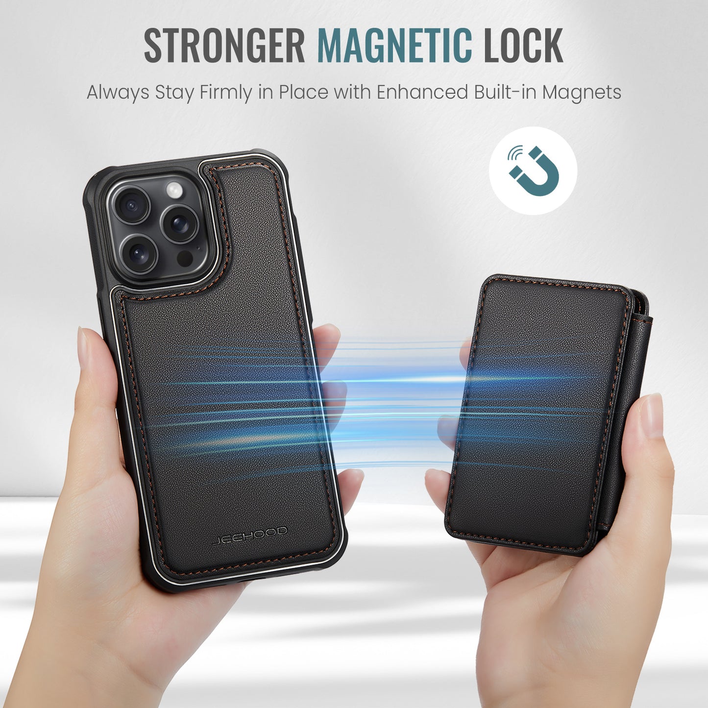 Magnetic Card Holder iPhone 14 Pro Case Detachable RFID Blocking