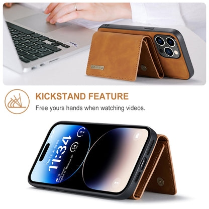 Retro Detachable Fold Wallet iPhone 14 Pro Case Magnetic Clip