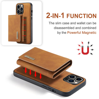 Retro Detachable Fold Wallet iPhone 14 Pro Case Magnetic Clip