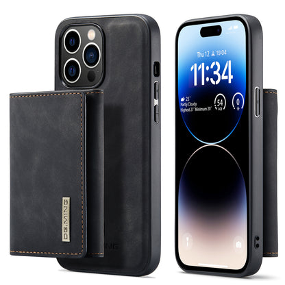 Retro Detachable Fold Wallet iPhone 14 Pro Case Magnetic Clip