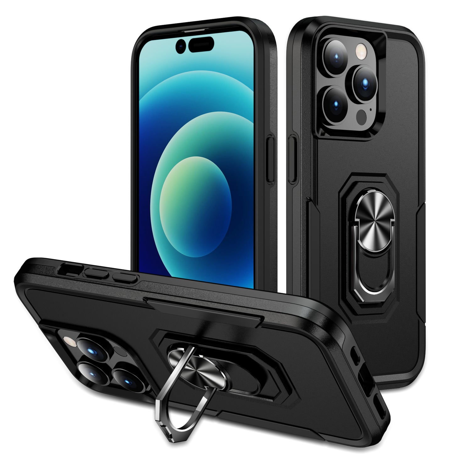 Pioneer iPhone 14 Pro Max Case Rotating Ring Stand