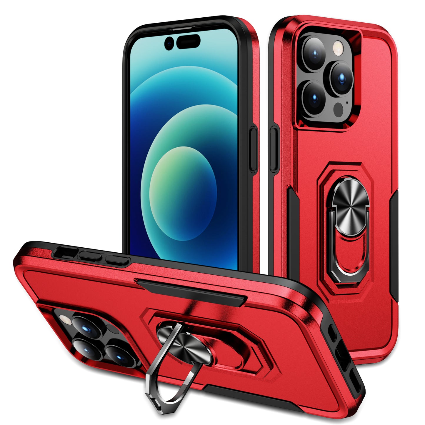 Pioneer iPhone 14 Pro Max Case Rotating Ring Stand