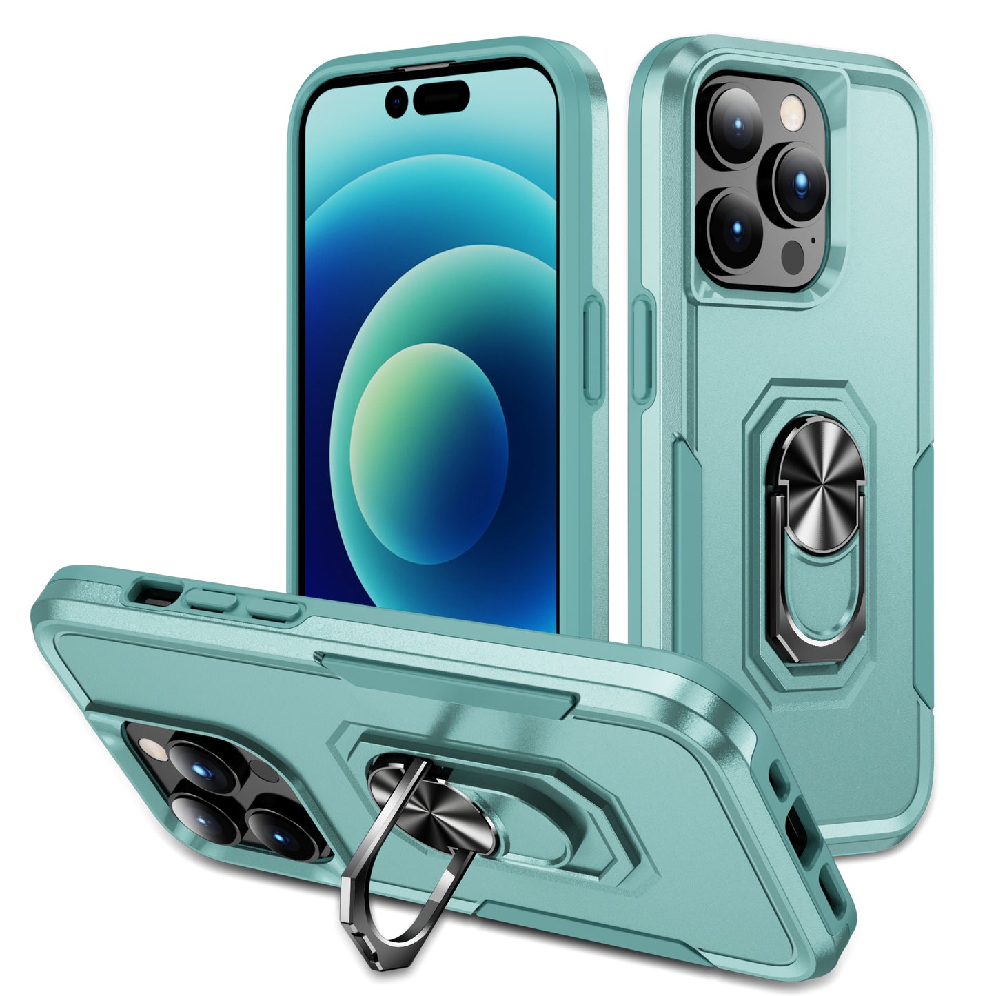 Pioneer iPhone 14 Pro Max Case Rotating Ring Stand