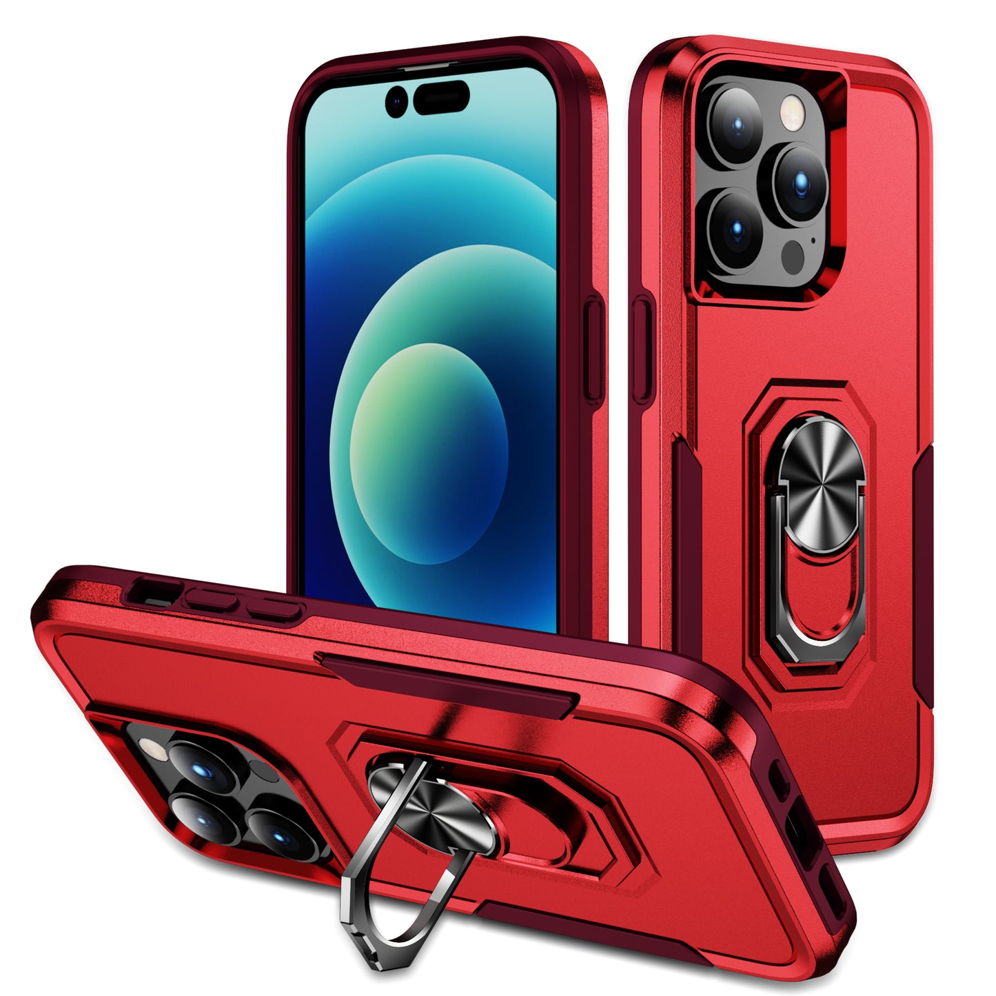 Pioneer iPhone 14 Pro Max Case Rotating Ring Stand