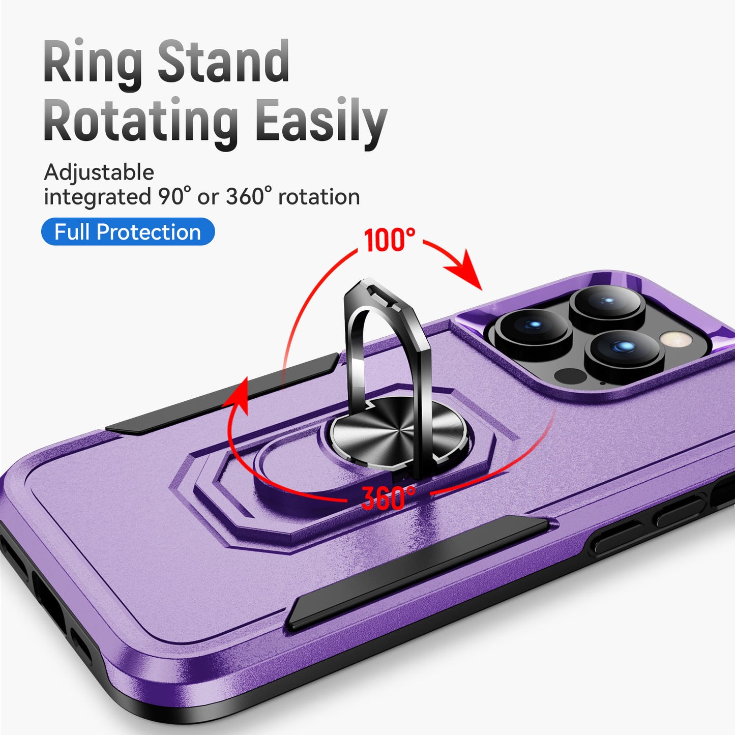 Pioneer iPhone 14 Pro Max Case Rotating Ring Stand