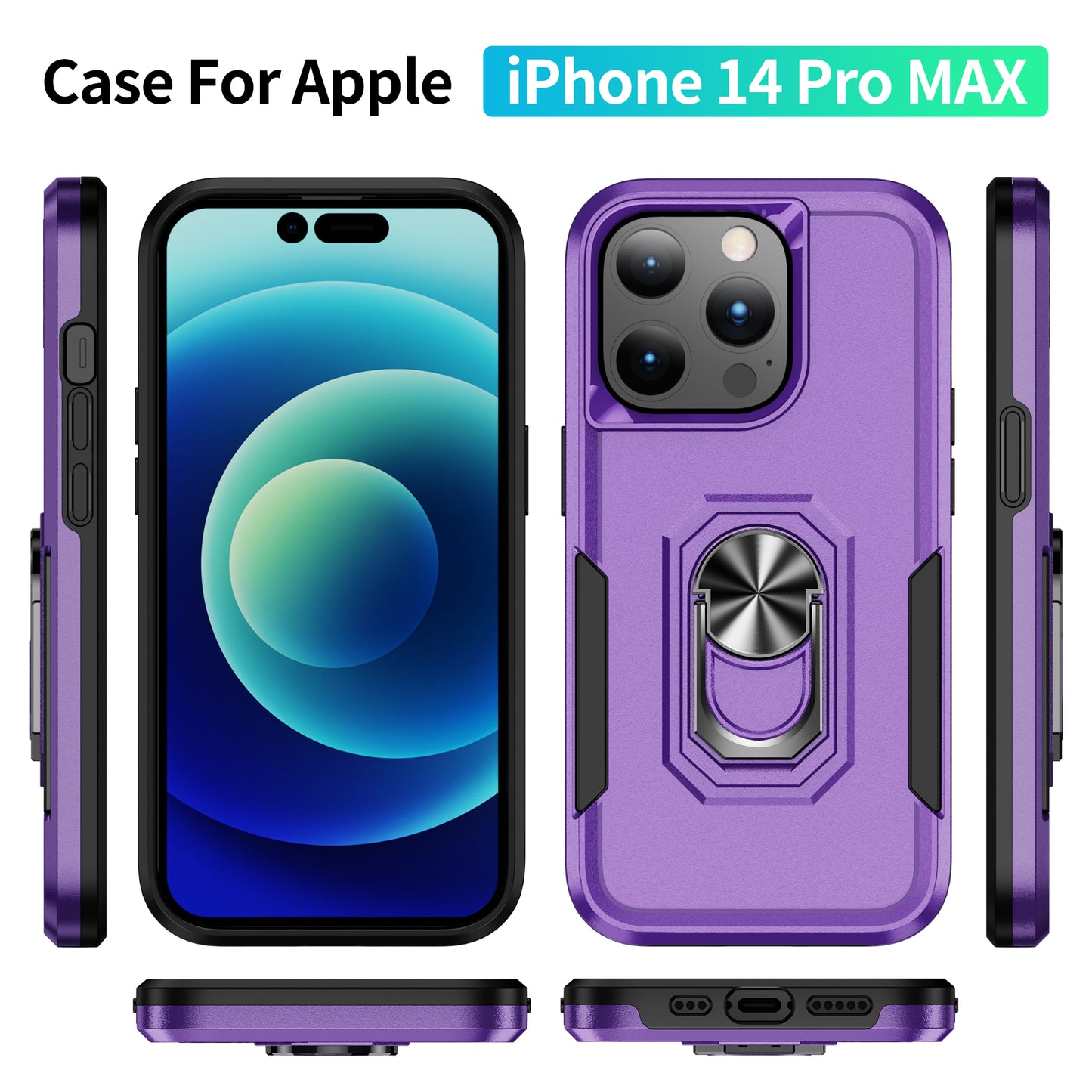 Pioneer iPhone 14 Pro Max Case Rotating Ring Stand