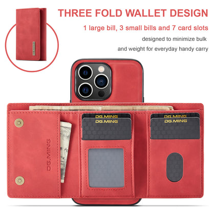 Retro Detachable Fold Wallet iPhone 14 Pro Max Case Magnetic Clip