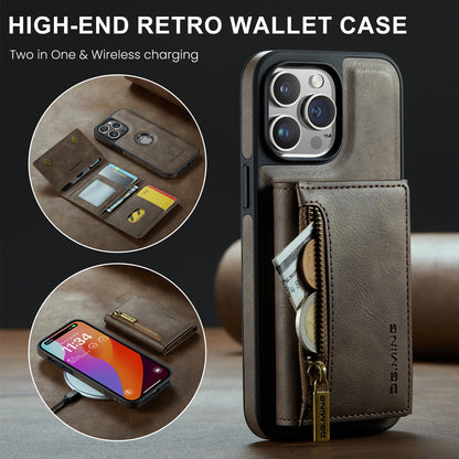 Wallet Detachable Tri-fold iPhone 14 Pro Case Muilti Card Slots