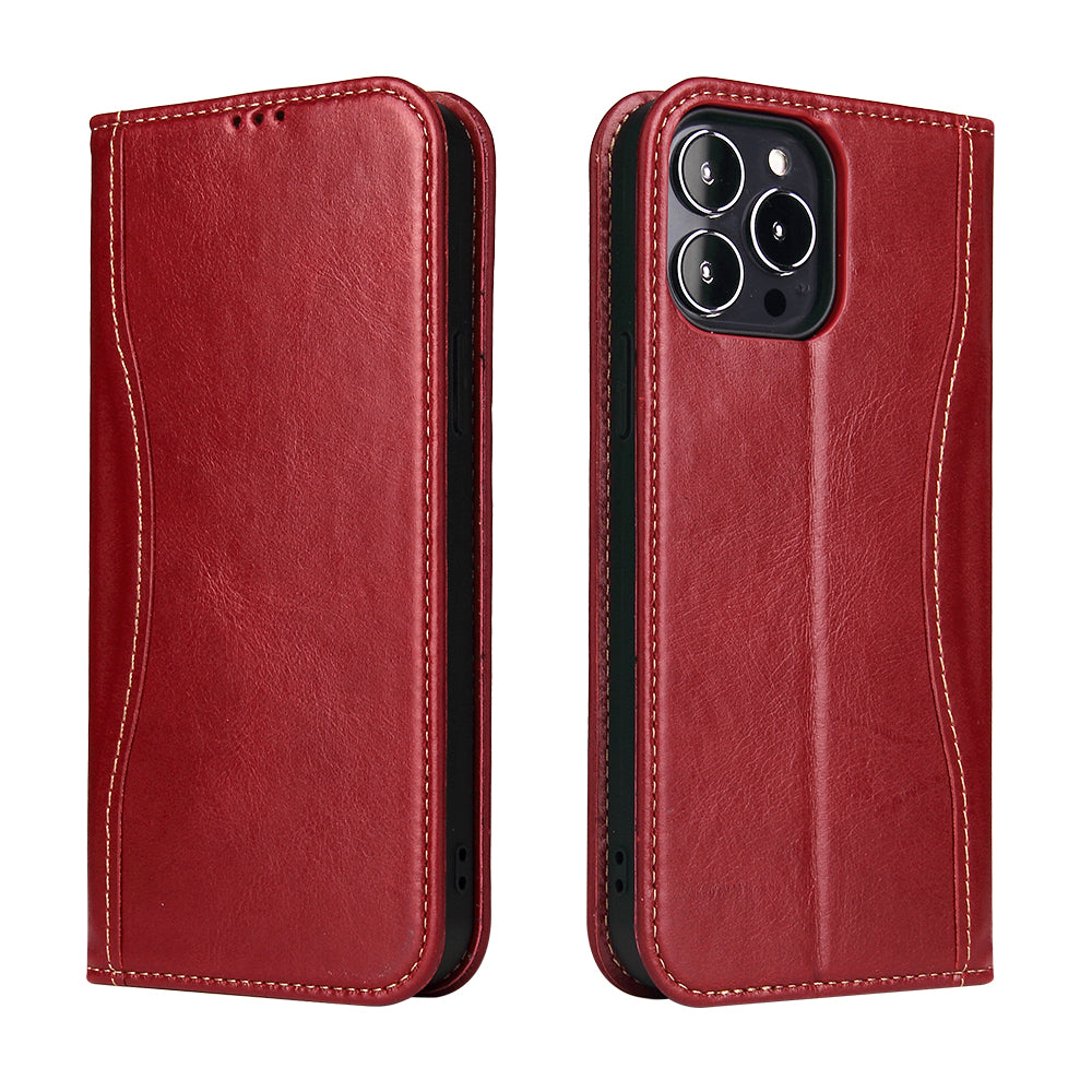 West Gun Crow Genuine Leather iPhone 14 Case Wallet