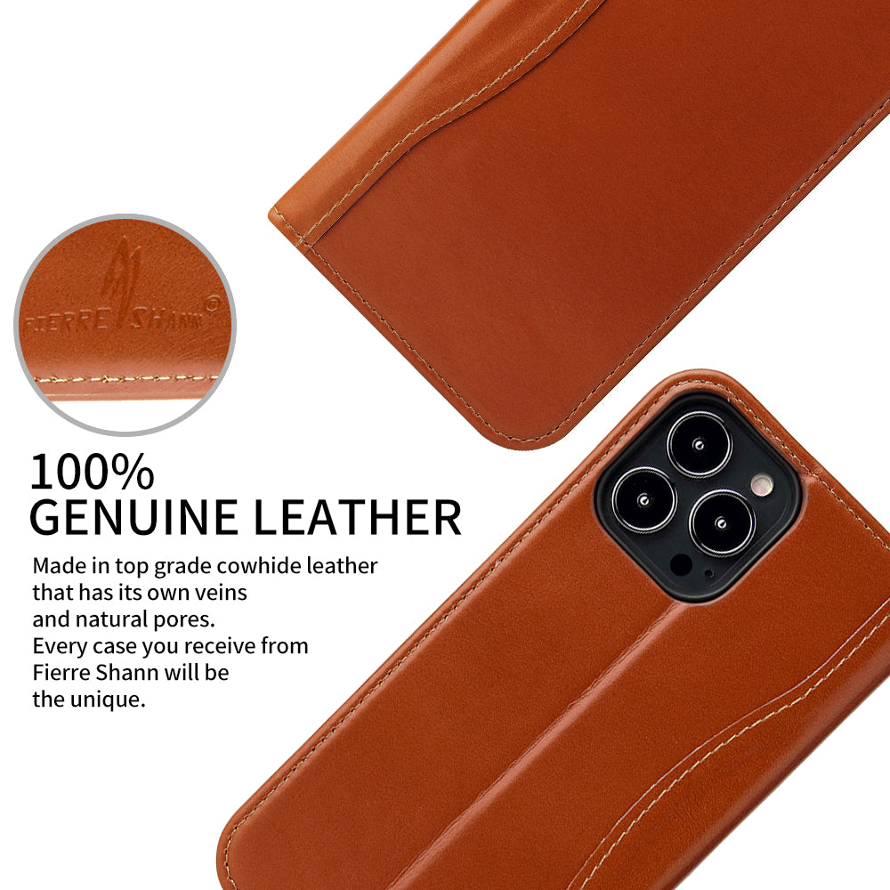 West Gun Crow Genuine Leather iPhone 14 Case Wallet