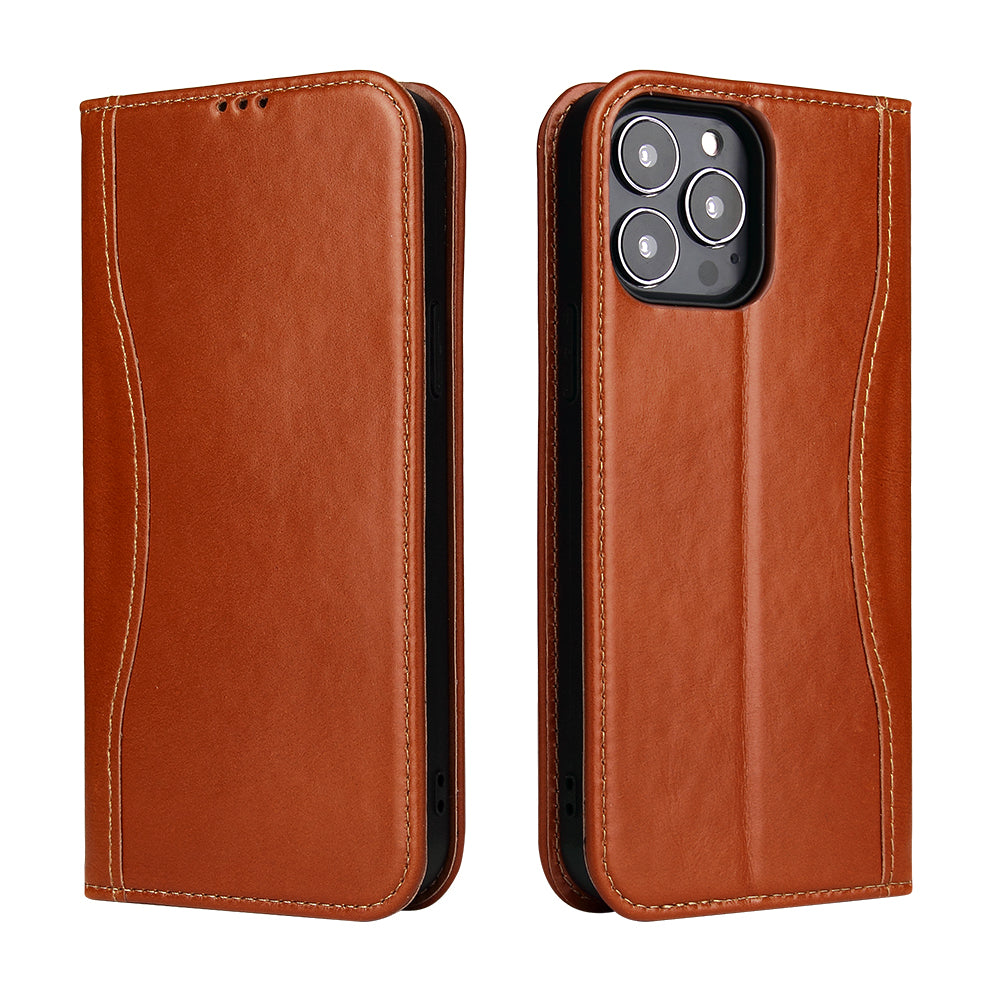 West Gun Crow Genuine Leather iPhone 14 Case Wallet