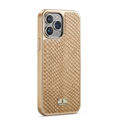 TPU Plated Lizard Leather iPhone 15 Pro Max Case Back