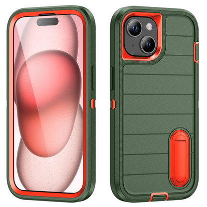 Defender iPhone 15 Plus Case Rotating Ring Stand