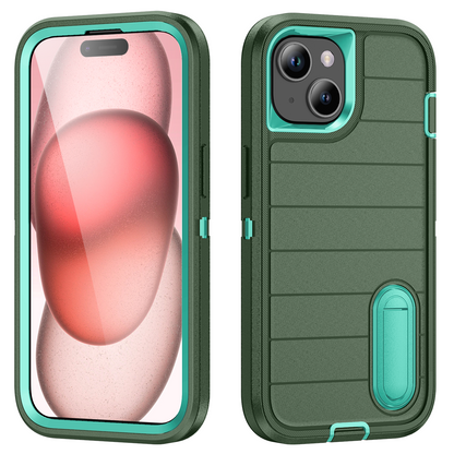 Defender iPhone 15 Plus Case Rotating Ring Stand