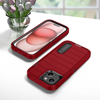 Defender iPhone 15 Plus Case Rotating Ring Stand