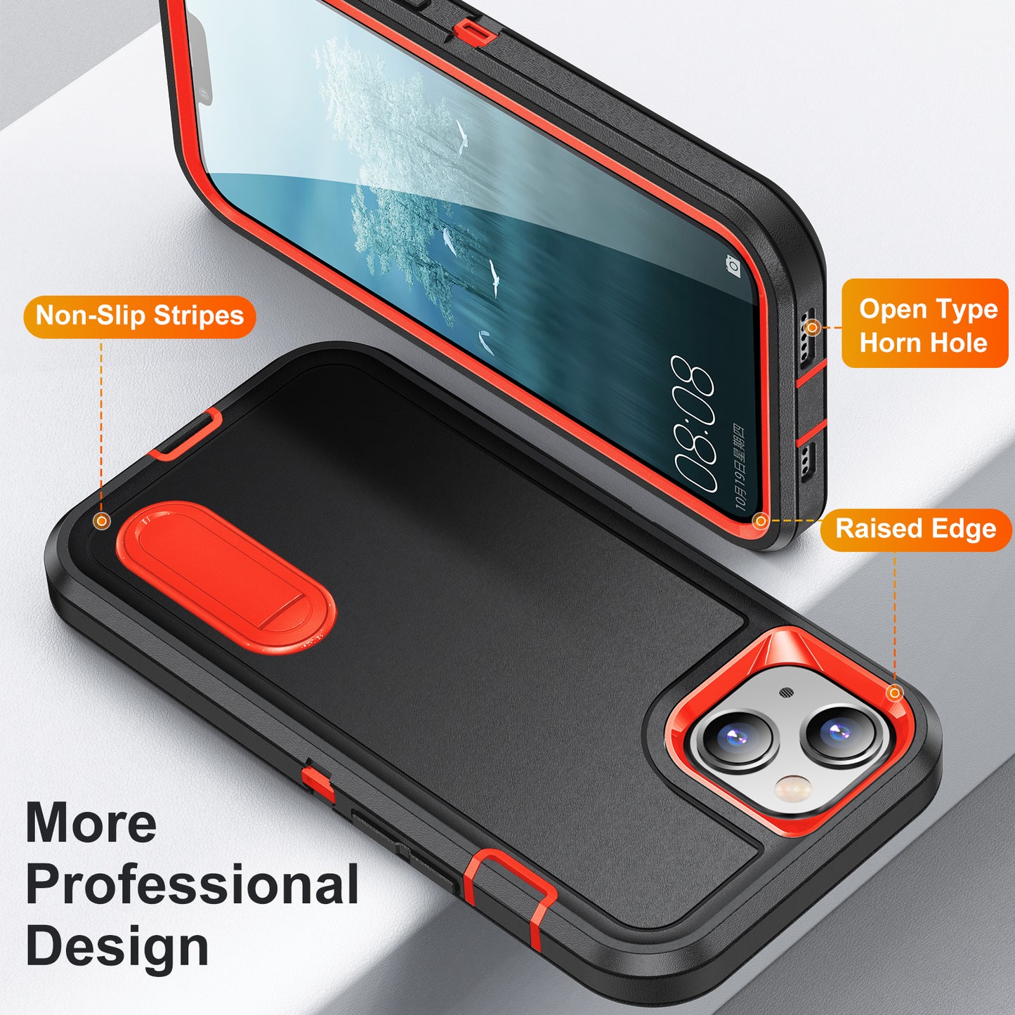 Defender Stand iPhone 15 Plus Case Military Protection