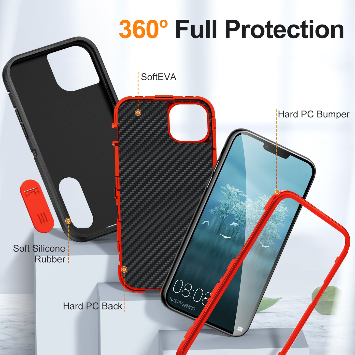 Defender Stand iPhone 15 Plus Case Military Protection