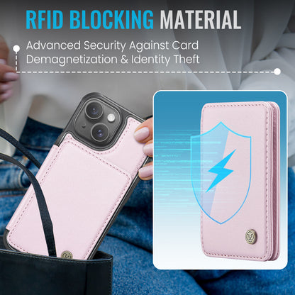 Magnetic Card Holder iPhone 16 Case Detachable RFID Blocking