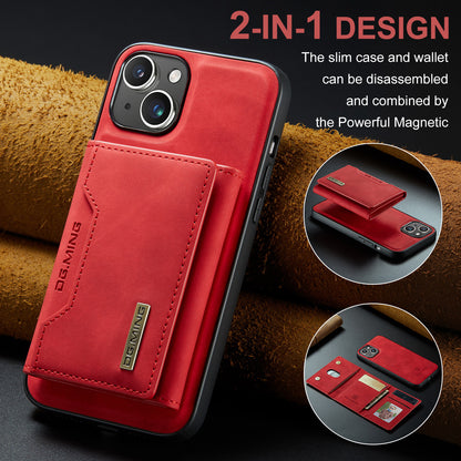 Retro Detachable Fold Card Holder iPhone 16 Case Magnetic Clip