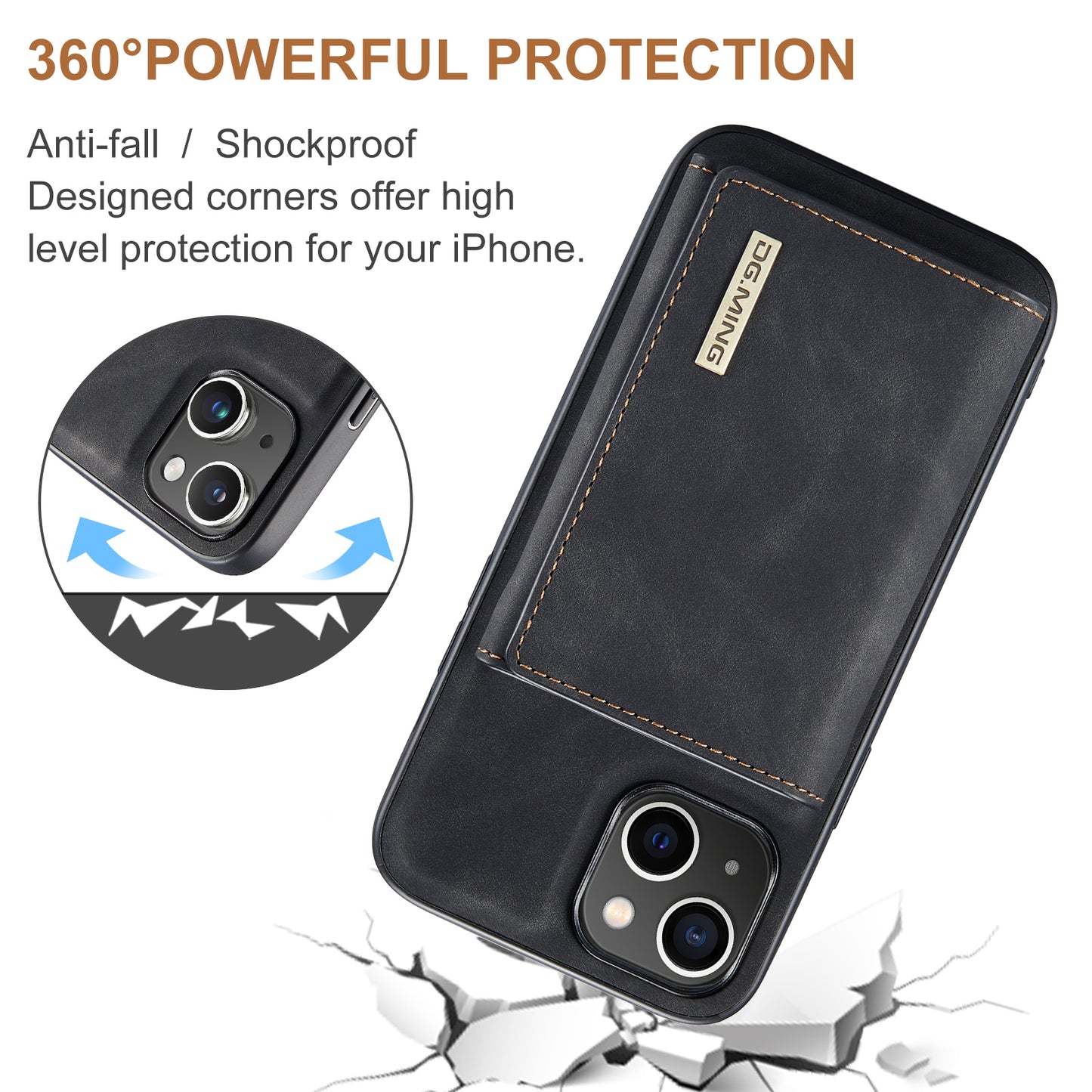 Retro Detachable Fold Wallet iPhone 15 Plus Case Magnetic Clip