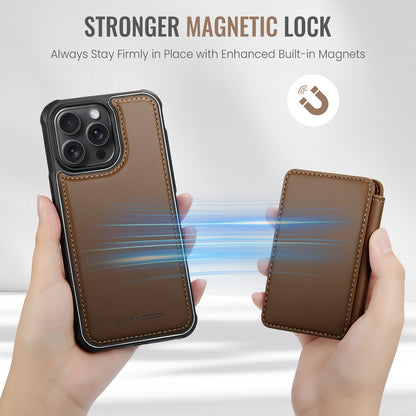 Magnetic Card Holder iPhone 16 Pro Case Detachable RFID Blocking