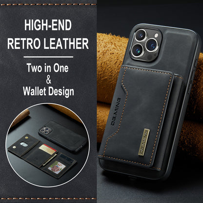 Retro Detachable Fold Card Holder iPhone 16 Pro Max Case Magnetic Clip