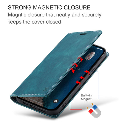 Luxury Retro Leather iPhone 15 Pro Max Case Magnetic Buckle RFID