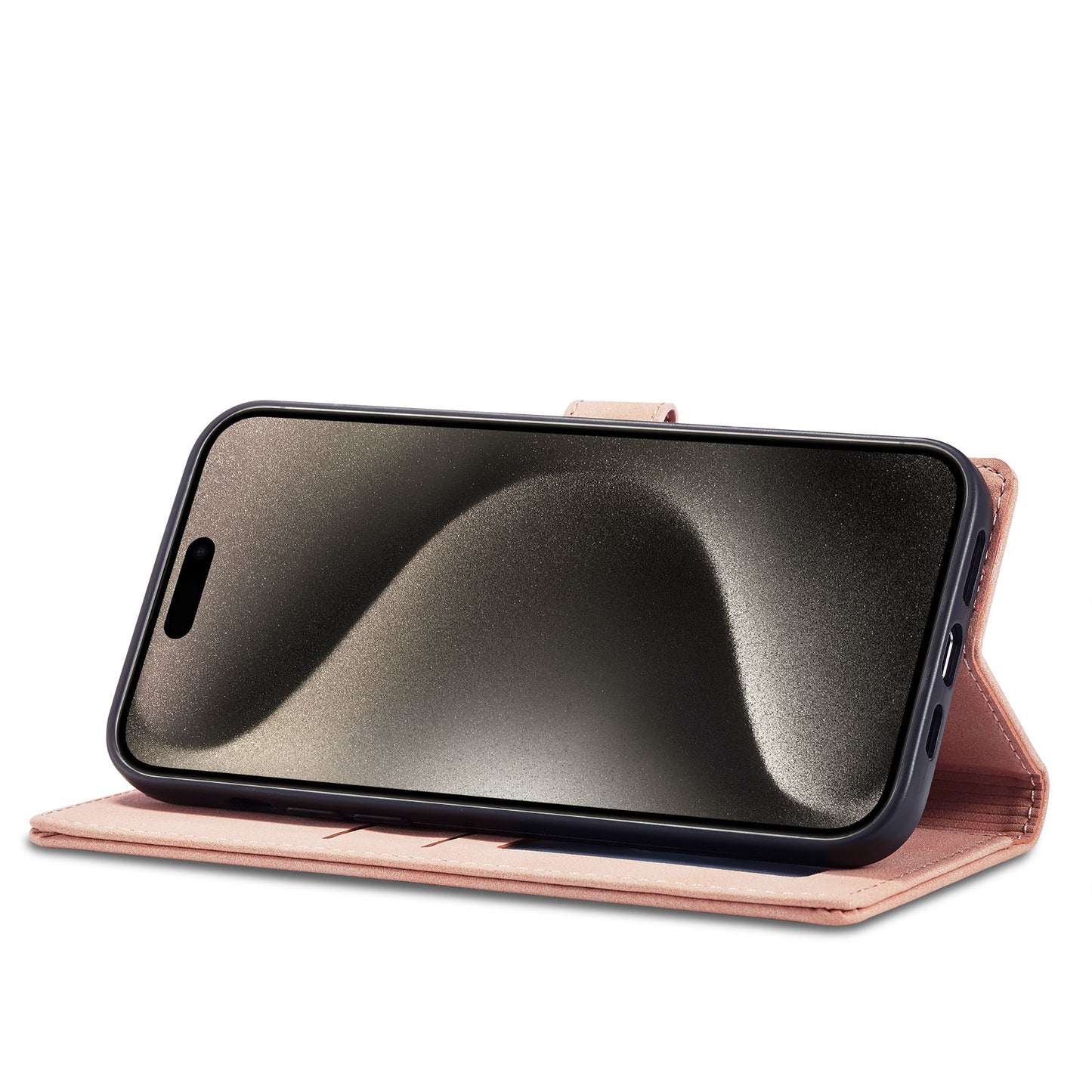 Gentry Slim Wallet Stand iPhone 15 Pro Max Case Buckle