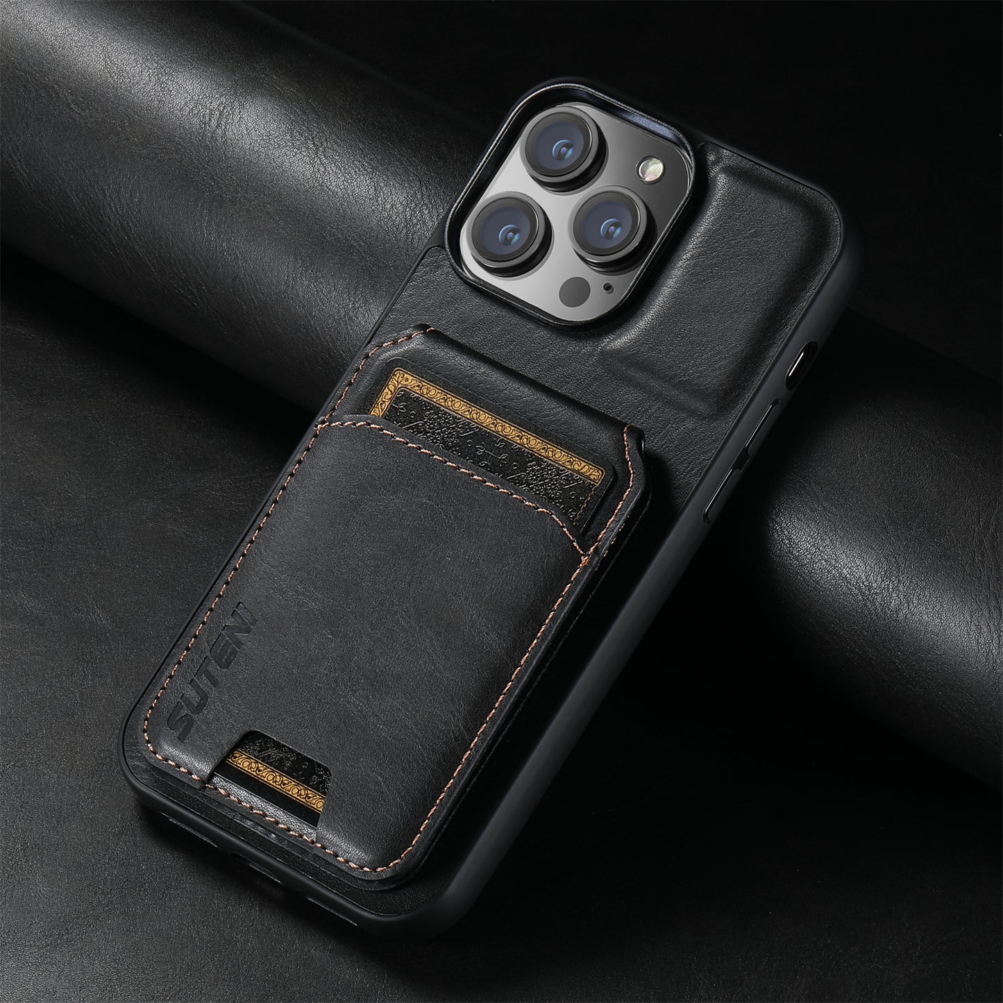 Oil Wax Leather Card Bag Galaxy S24+ Case Magnetic