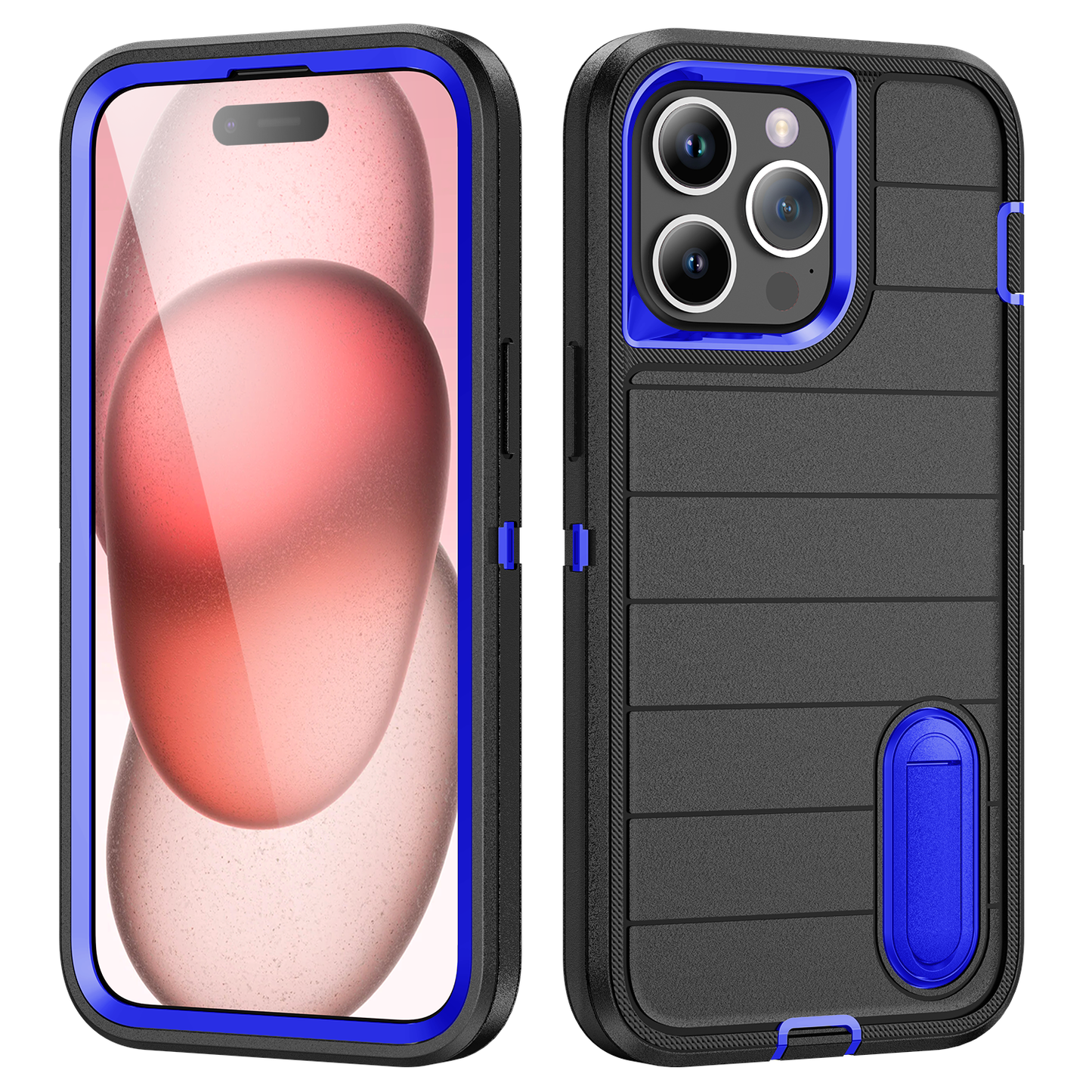 Defender iPhone 15 Pro Max Case Rotating Ring Stand