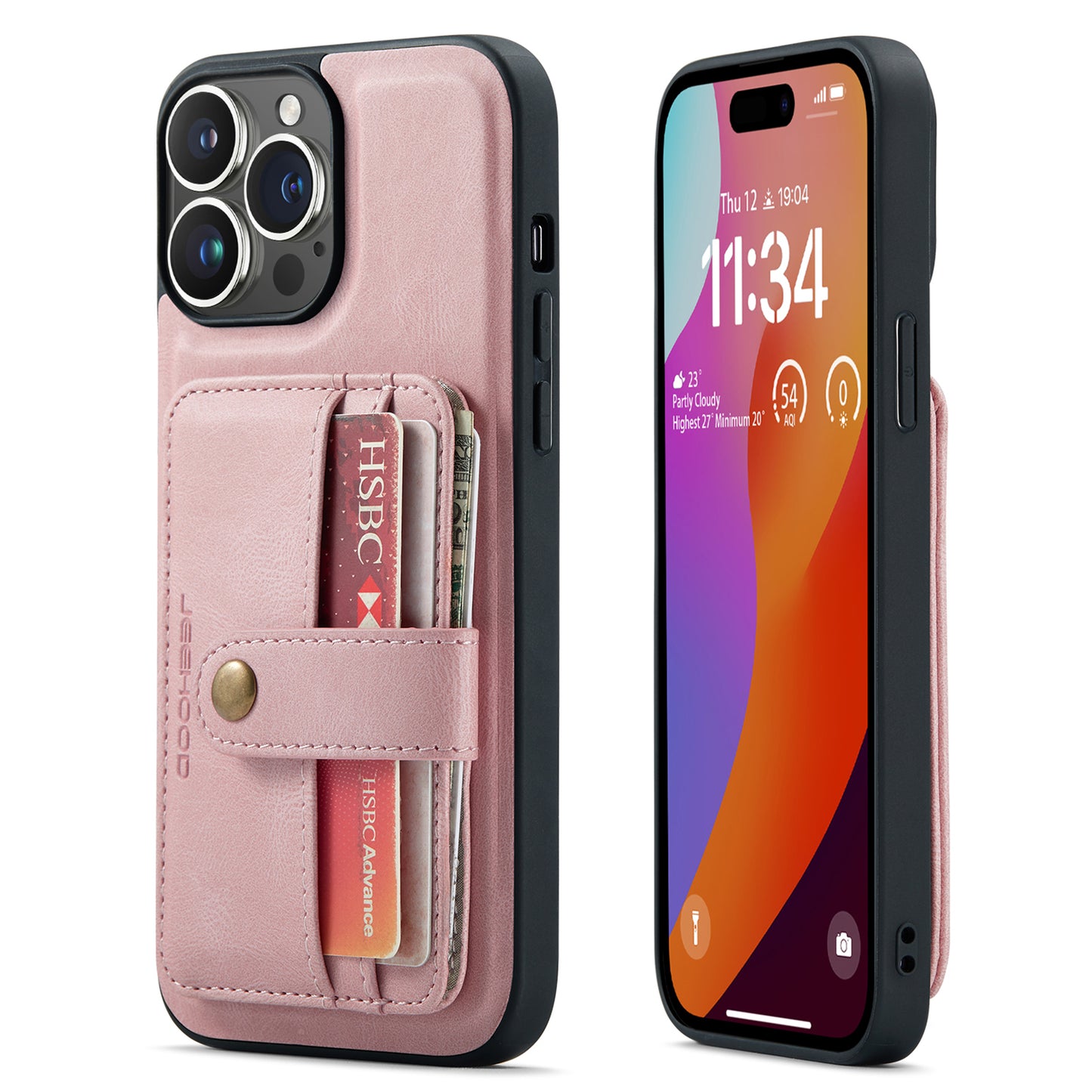 Powerful Magnetic Card Holder iPhone 16 Pro Case Detachable