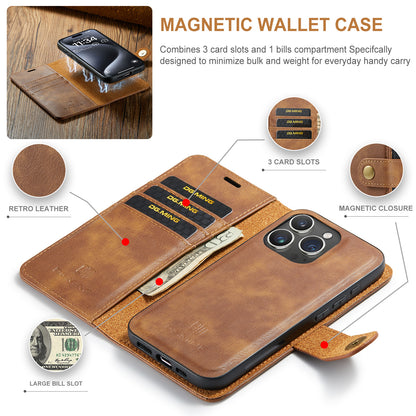 Wallet Detachable 2 In 1 Buckle iPhone 16 Pro Max Case Magnetic