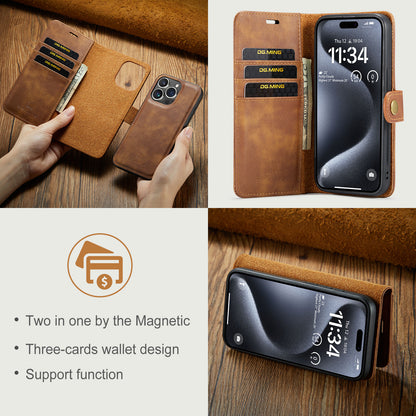 Wallet Detachable 2 In 1 Buckle iPhone 16 Pro Max Case Magnetic