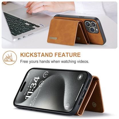 Retro Detachable Fold Wallet iPhone 15 Pro Case Magnetic Clip