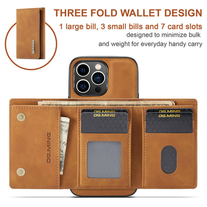 Retro Detachable Fold Wallet iPhone 15 Pro Case Magnetic Clip