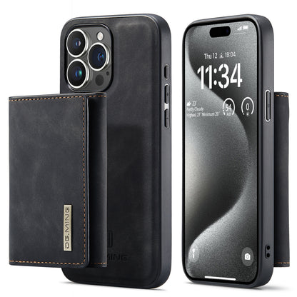 Retro Detachable Fold Wallet iPhone 15 Pro Case Magnetic Clip