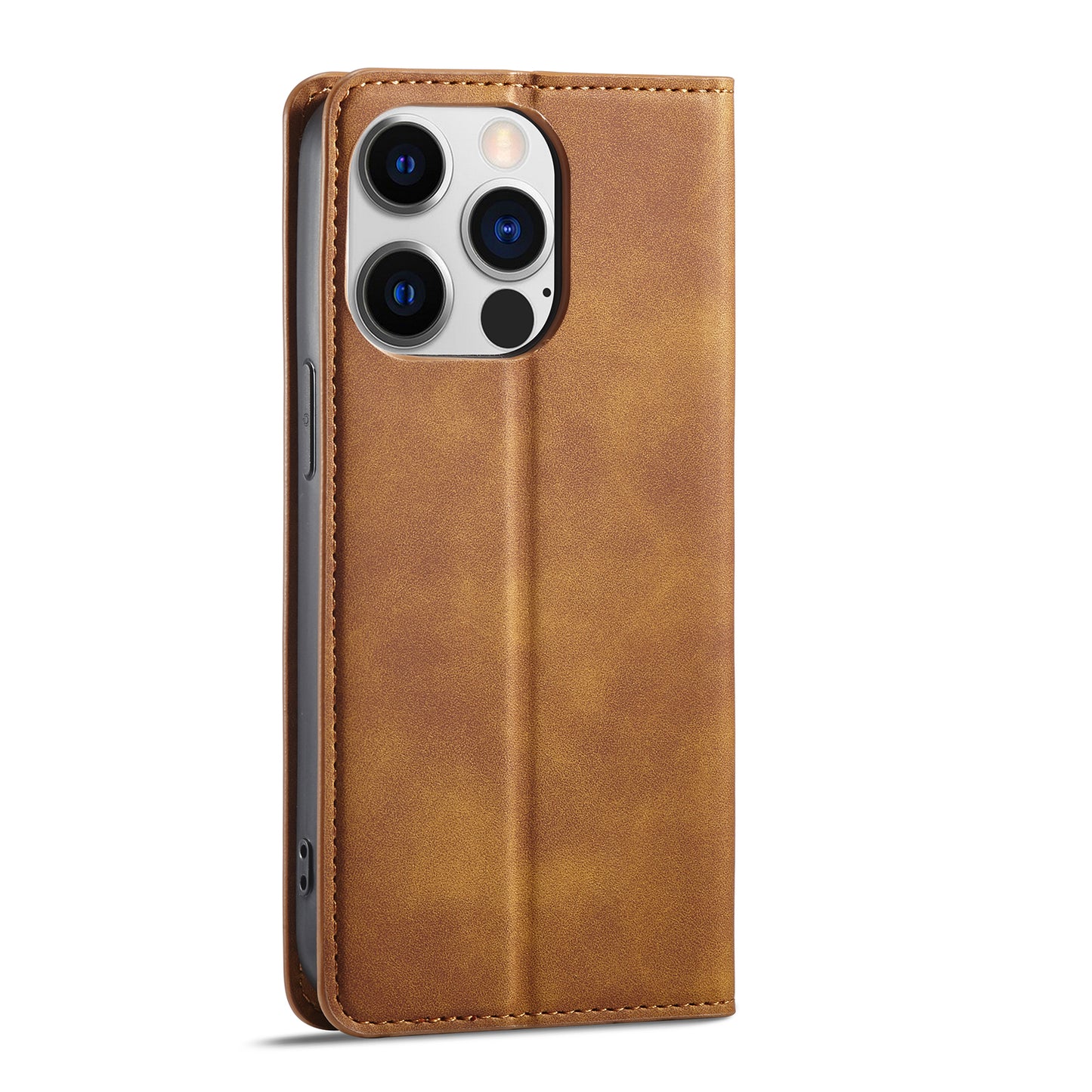 Illusion Slim Retro Leather iPhone 16 Pro Max Case Magnetic