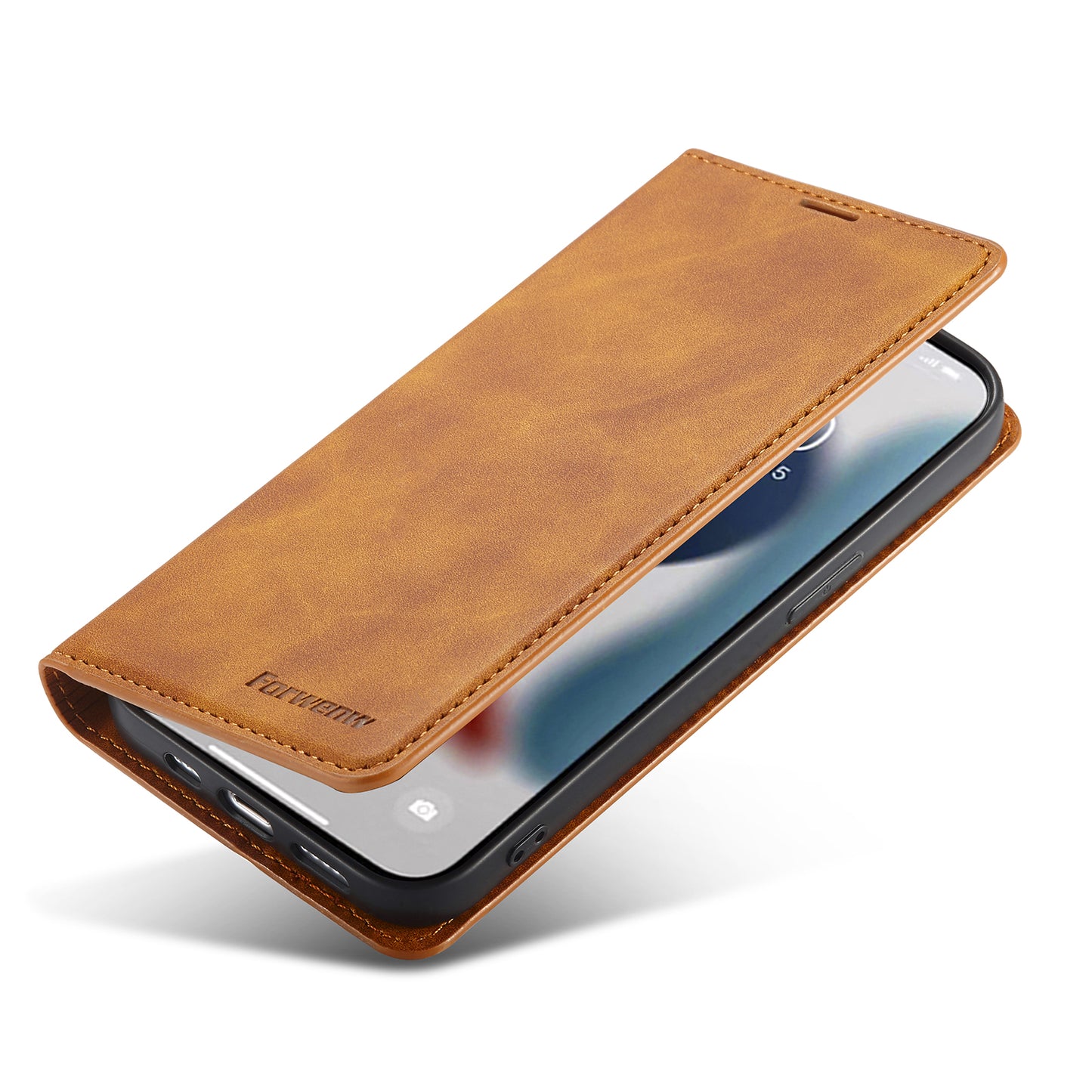 Illusion Slim Retro Leather iPhone 16 Pro Case Magnetic