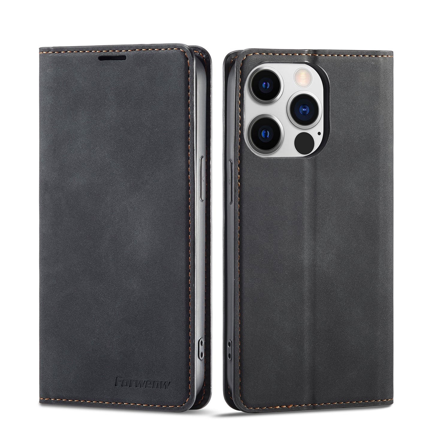 Illusion Slim Retro Leather iPhone 16 Pro Case Magnetic