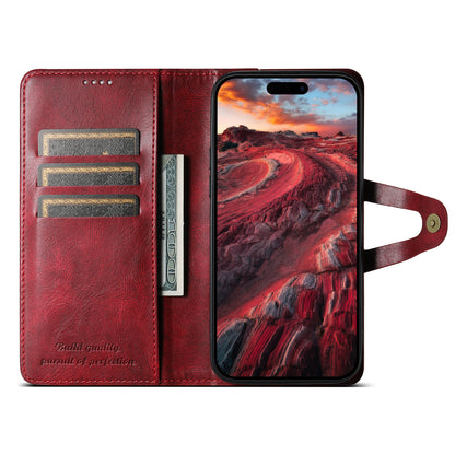 Dual Protection iPhone 15 Pro Case Retro Book Leather