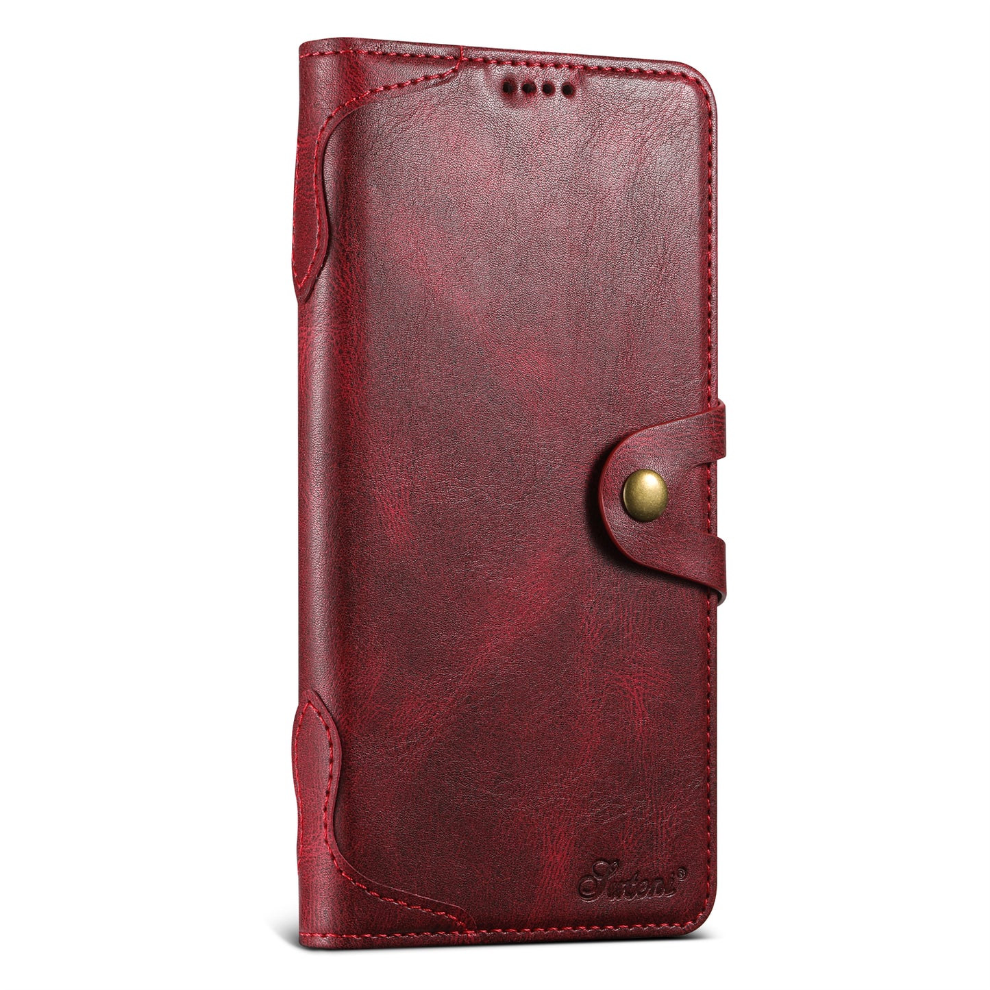 Dual Protection iPhone 15 Pro Case Retro Book Leather